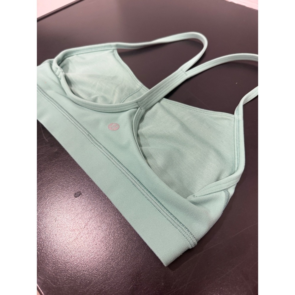 Lululemon Flow Y Nulu Bra Wild Mint Light Support A-C Cups W2DH5S Size 6 - Picture 7 of 10